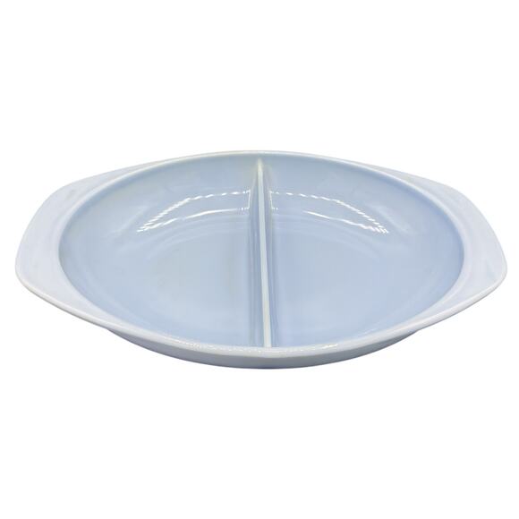 Pyrex Other - 🍽️ Vintage Pyrex Blue 1.5 Qt Divided Casserole Dish MCM Retro Kitchen Decor